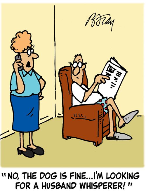'No, the dog is fine...I'm looking for a husband whisperer!'