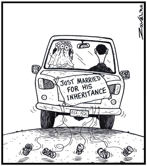 Just Married for his Inheritance.
