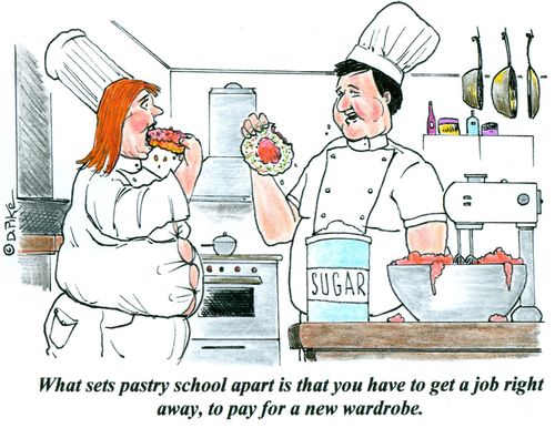 'What sets pastry school apart is, you have to get a job right away, to pay for a new wardrobe.'