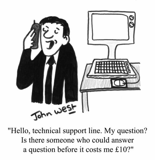 Expensive Technical support line