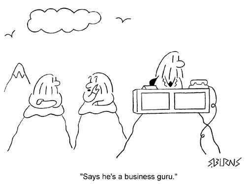"He says he's  a business guru."