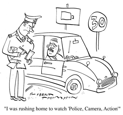 Man caught speeding "I was rushing home to watch 'Police camera action'"
