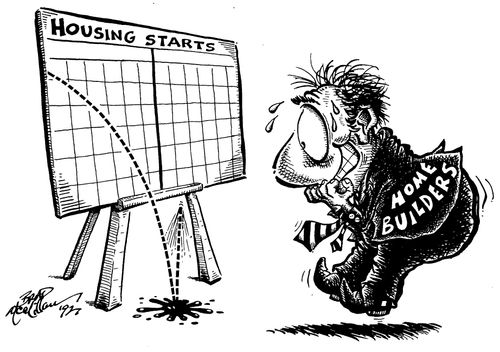 'Home builders' watch the 'Housing starts' chart with excitement