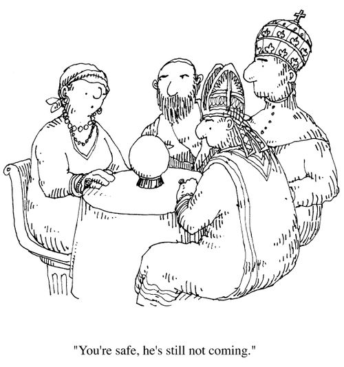 "You're safe, he's still not coming"
