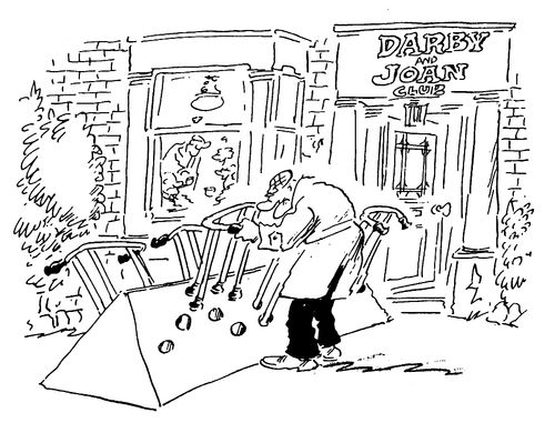 Zimmer parking at the Darby and Joan Club