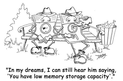 'In my dreams, I can still hear him saying, 'You have low memory storage capacity.''