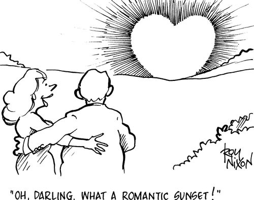 'Oh, darling, what a romantic sunset!'