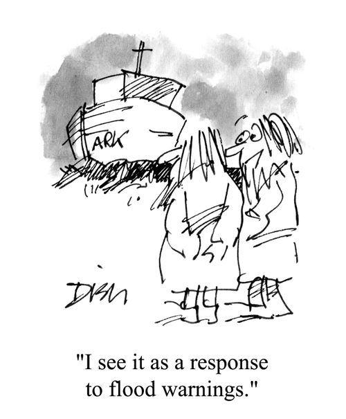 'I see it as a response to flood warnings.'