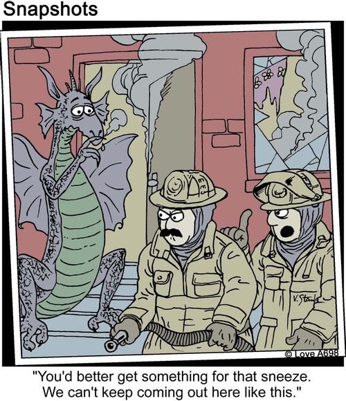 'You'd better get something for that sneeze. We can't keep coming out like this.'