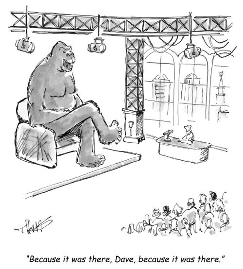 'Because it was there, Dave, because it was there.'