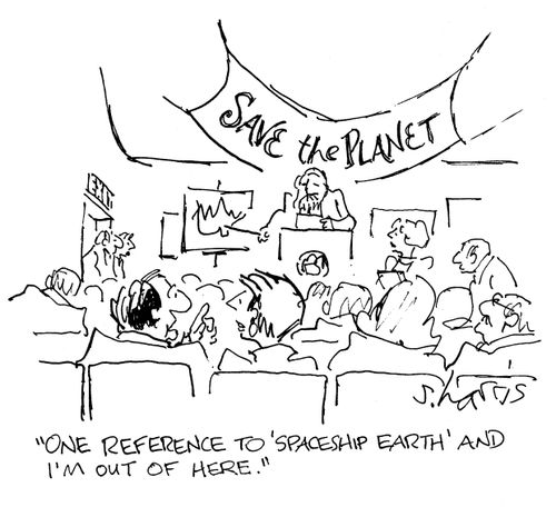 One reference to 'Spaceship Earth' and I'm out of here.