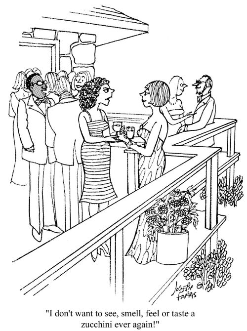 'I don't want to see, smell, feel or taste a zucchini ever again.'