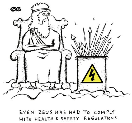 Even Zeus has had to comply with health and safety regulations.