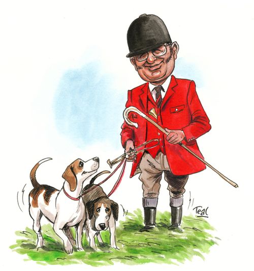huntsman with hounds