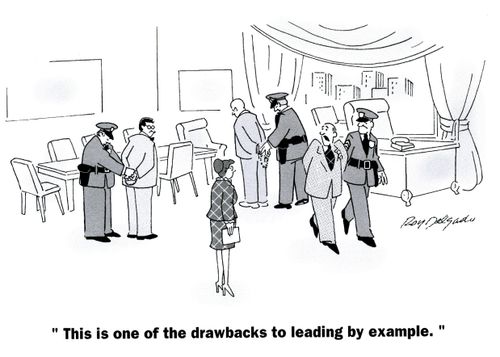 'This is one of the drawbacks to leading by example.'