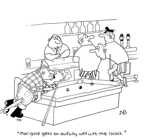 'Marigold gets on awfully well with the locals.'