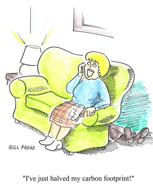 'I've just halved my carbon footprint!'