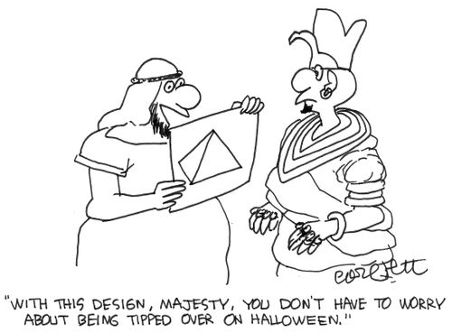 "With this design you don't have to worry about being tipped over on Halloween."