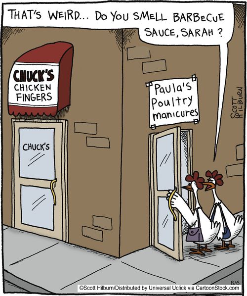 'That's weird, do you smell barbecue sauce, Sarah'