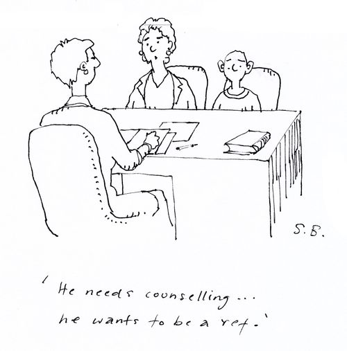 'He needs counselling . . . he wants to be a vet.'