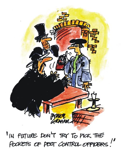 "In future don't try to pick the pockets of pest control officers!"