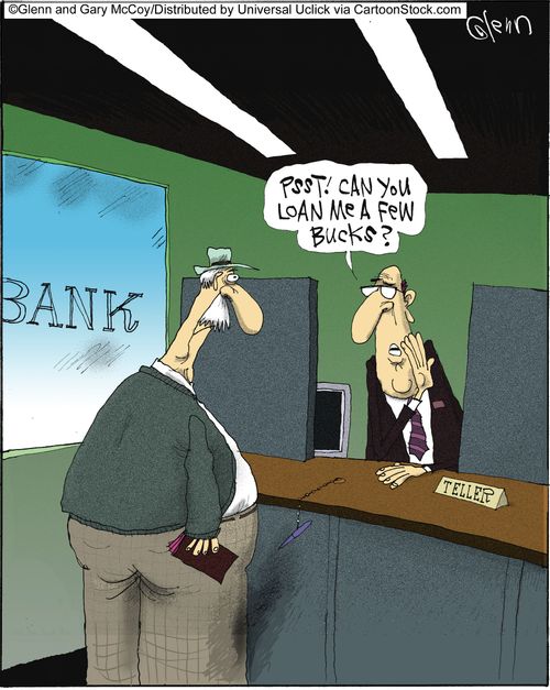 'Psst! Can you loan me a few bucks?'