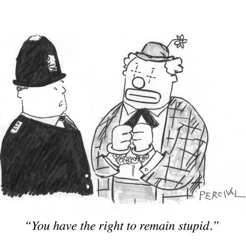 'You have the right to remain stupid.'