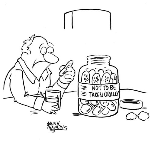 Man sees hug capsules: 'Not to be taken Orally.'