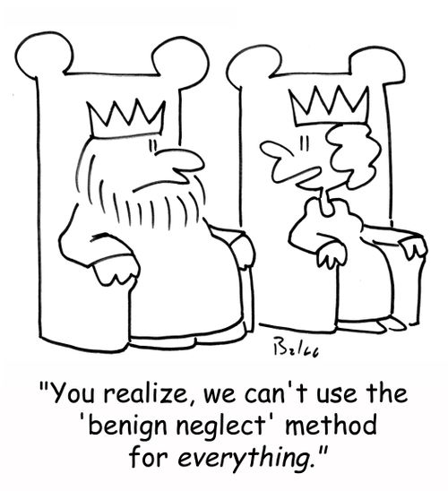 'You realize, we can't use the 'benign neglect' method for everything.'