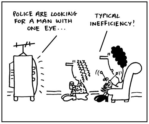 'Police are looking for a man with one eye.'