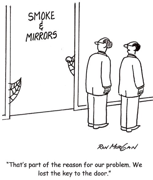 'That's part of the reason for our problem. We lost the key to the door.'