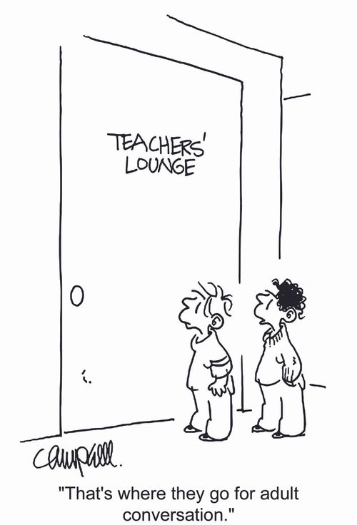 'That's where they go for adult conversation.'