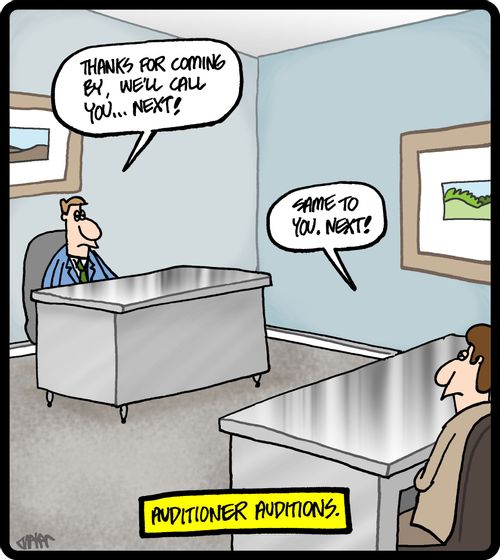 Auditioner auditions.