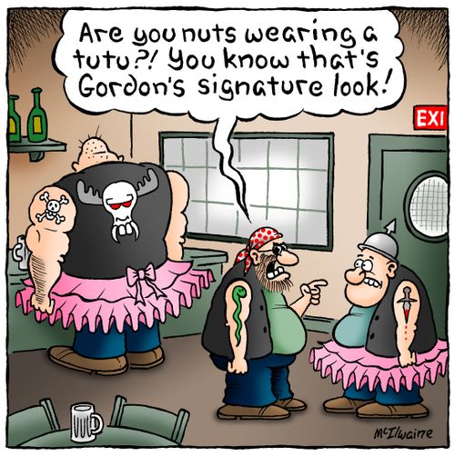 'Are you nuts wearing a tutu?! You know that's Gordon's signature look!'