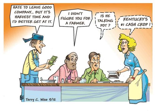 'Hate to leave good company...but it's harvest time and I'd better get at it.'