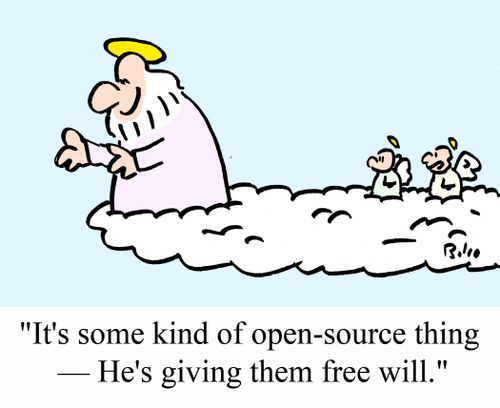 'It's some kind of open-source thing -- He's giving them free will.'