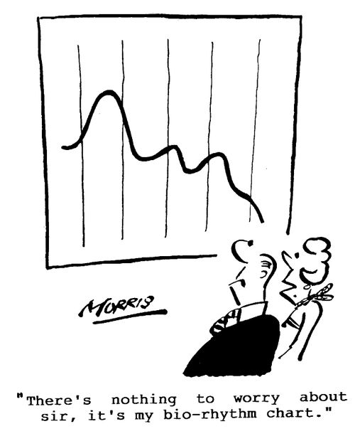 There's nothing to worry about, sir, it's my biorhythm chart.