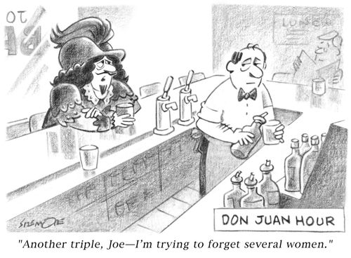 'Another triple, Joe -I'm trying to forget several women.'