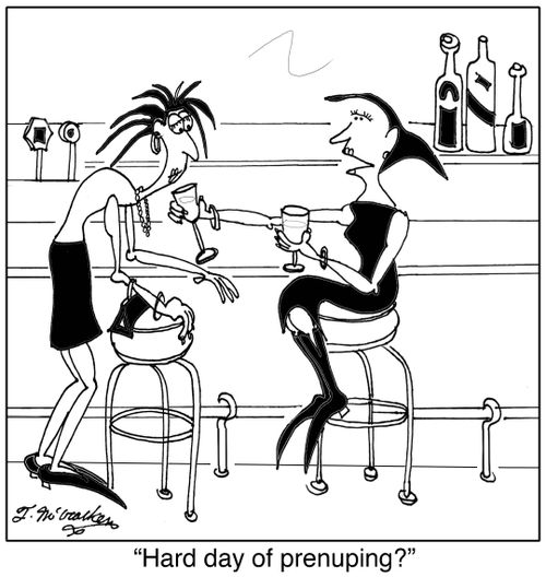 'Hard day of prenuping?'