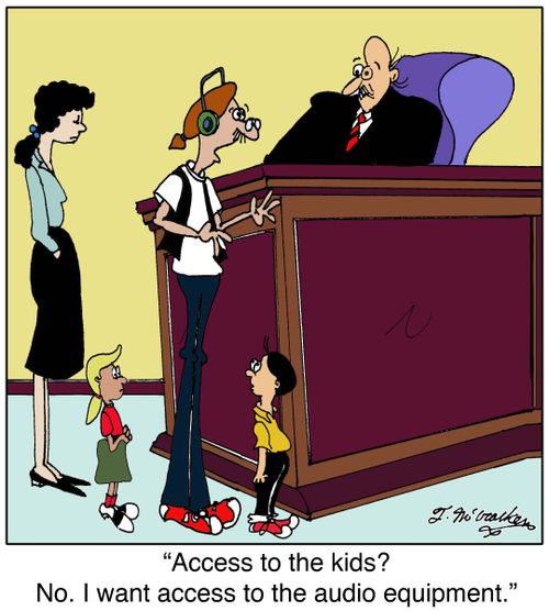 'Access to the kids? No. I want access to the audio equipment.'