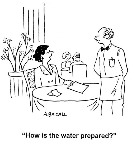 'How is the water prepared?'