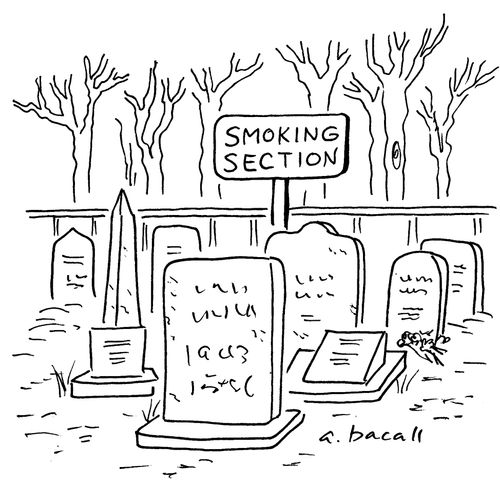 Smoking section of graveyard.