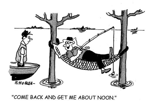 'Come back and get me about noon.'
