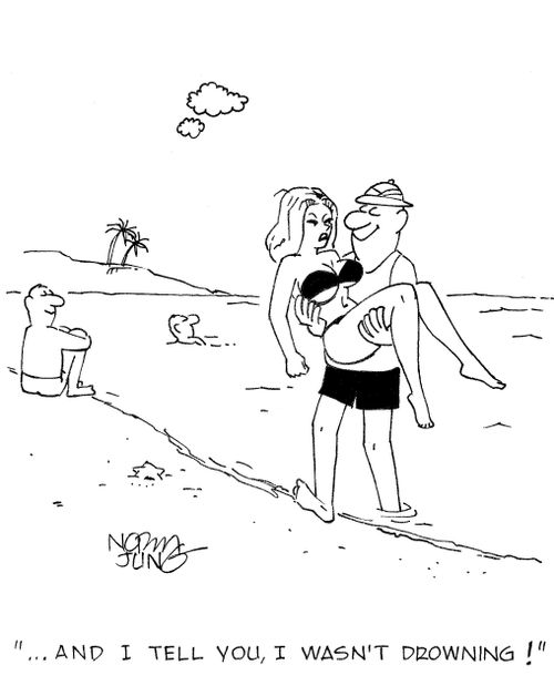 '...and I tell you, I wasn't drowning!'