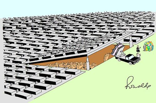 Mass grave.