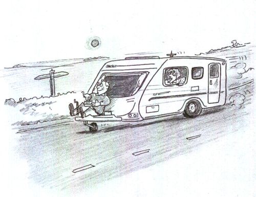 'I thought that 'remote gizmo' was just for manoeuvring the caravan down the drive!'