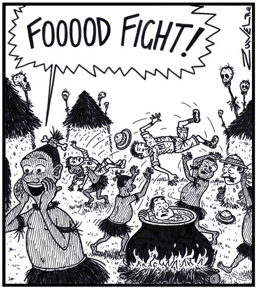 Cannibal: 'FOOOOD FIGHT! 