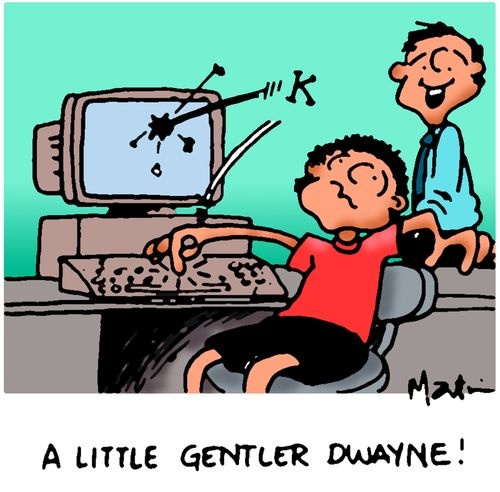 A little gentler, Dwayne!