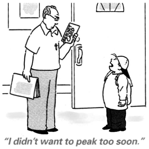 'I didn't want to peak too soon.'