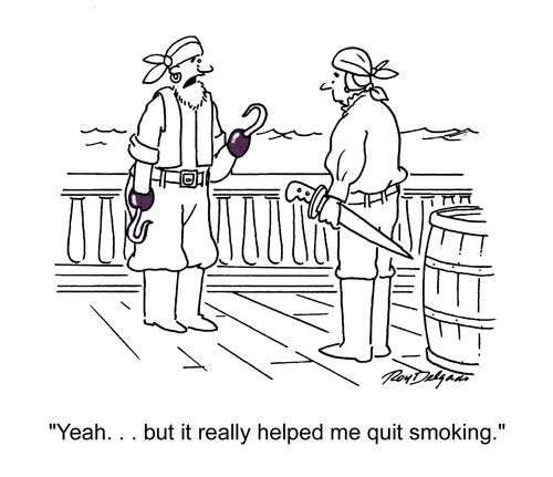 'Yeah. . . but it really helped me quit smoking.'